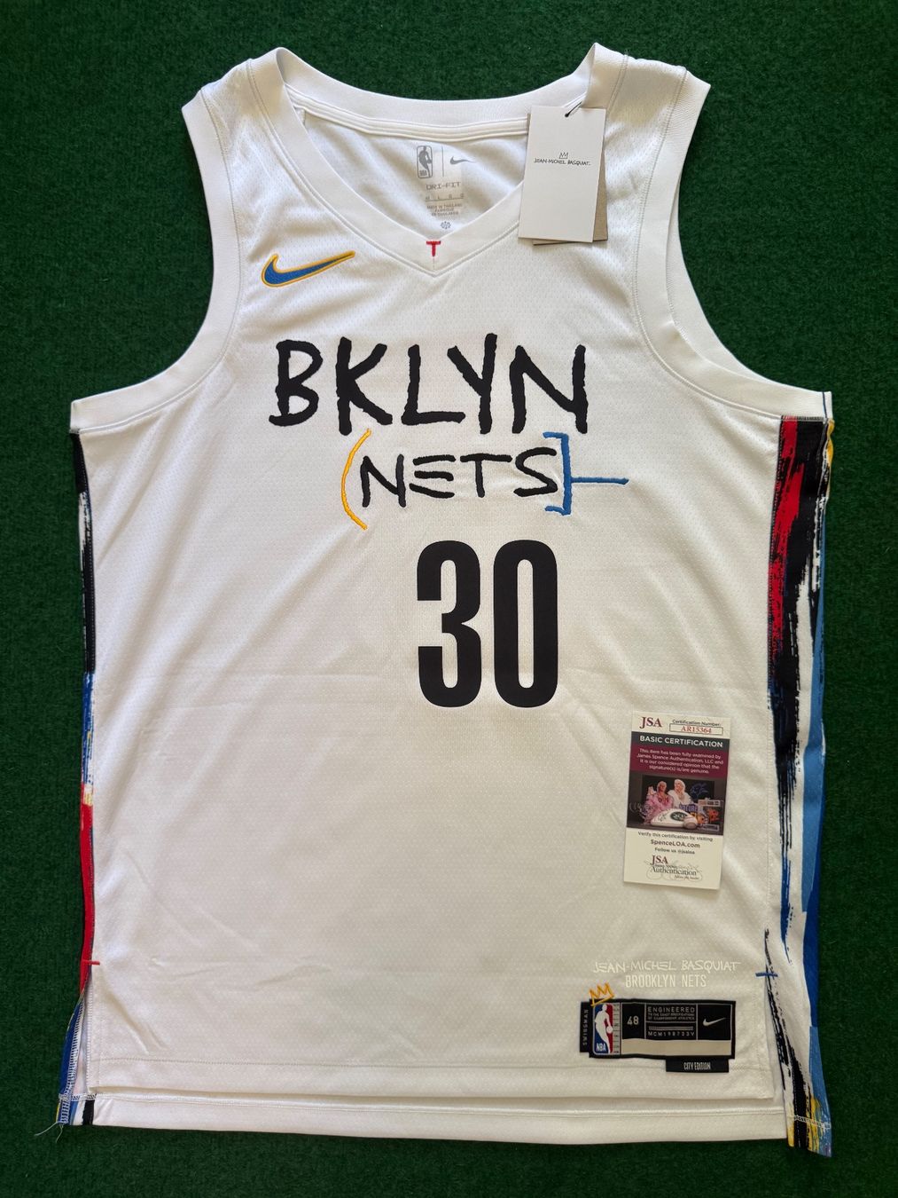 Nike Canottiere & Pantaloni: Signed Seth Curry Brooklyn Nets Basquiat Jersey + JSA COA – Nuovo e nell'imballaggio originale da Bachenbülach venduto da inn_5kmg 4