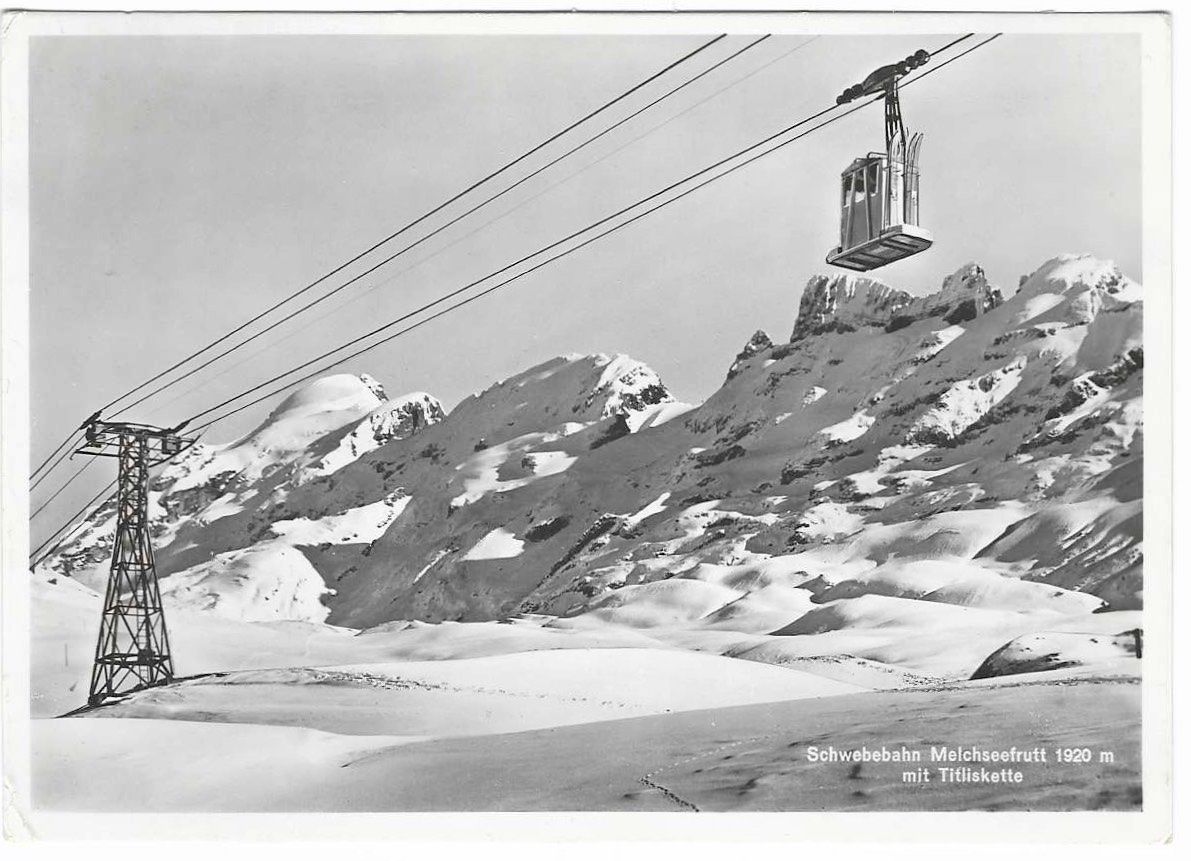 Cartoline postali: Schwebebahn Melchseefrutt mit Titliskette 1944 GF – Usato da Brenles venduto da hello1063