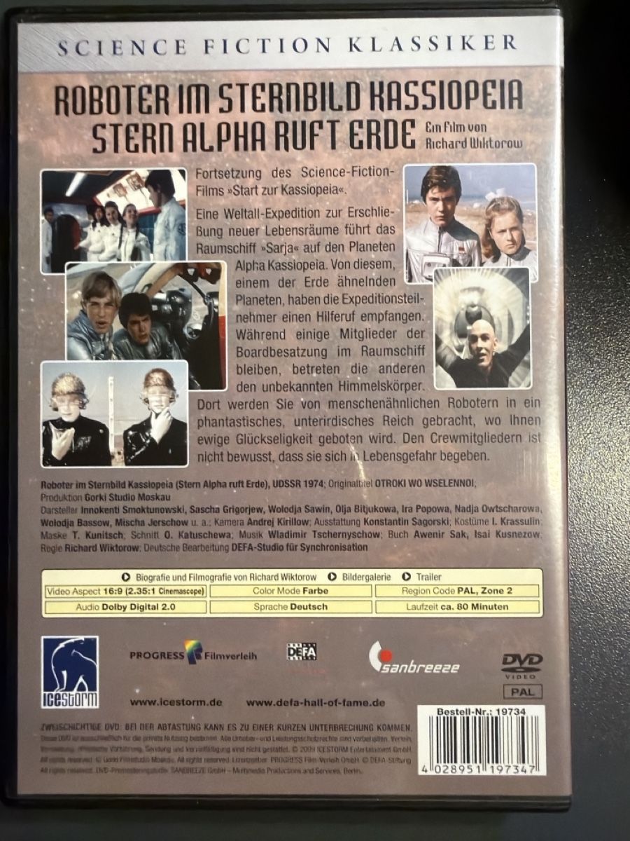 Tutti i DVDs: KASSIOPEIA ROBOTER IM STERNBILD Science Fiction Klassiker – Usato da Emmenbrücke venduto da dza_dn5r 1