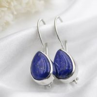 Lapislazuli Ohrhänger Silber Ohrringe 925 Sterlingsilber hv