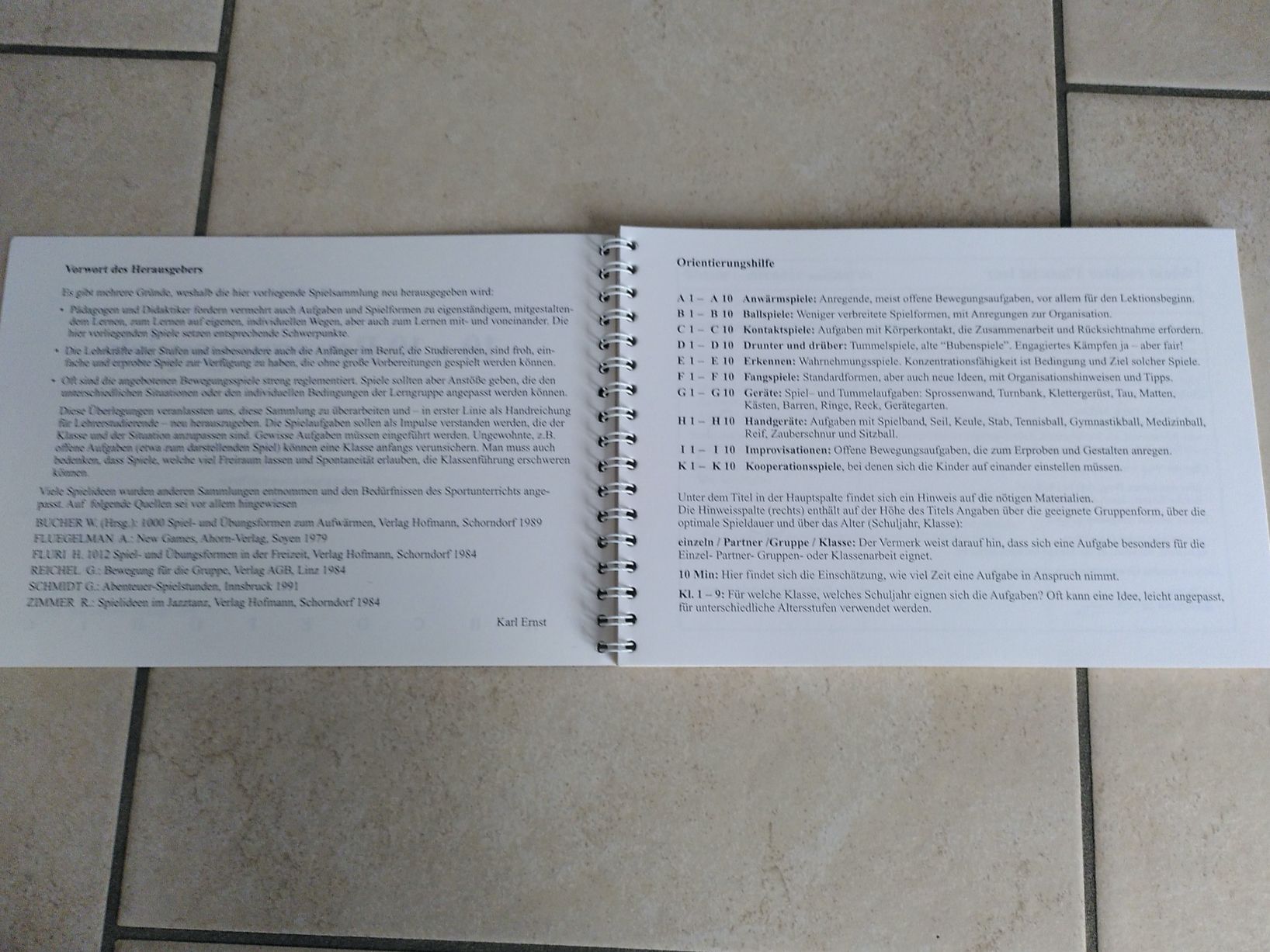 Bücher: 10X10 BEWEGUNGSSPIELE/ KARL ERNST – Gebraucht aus Brugg AG von olamim 3