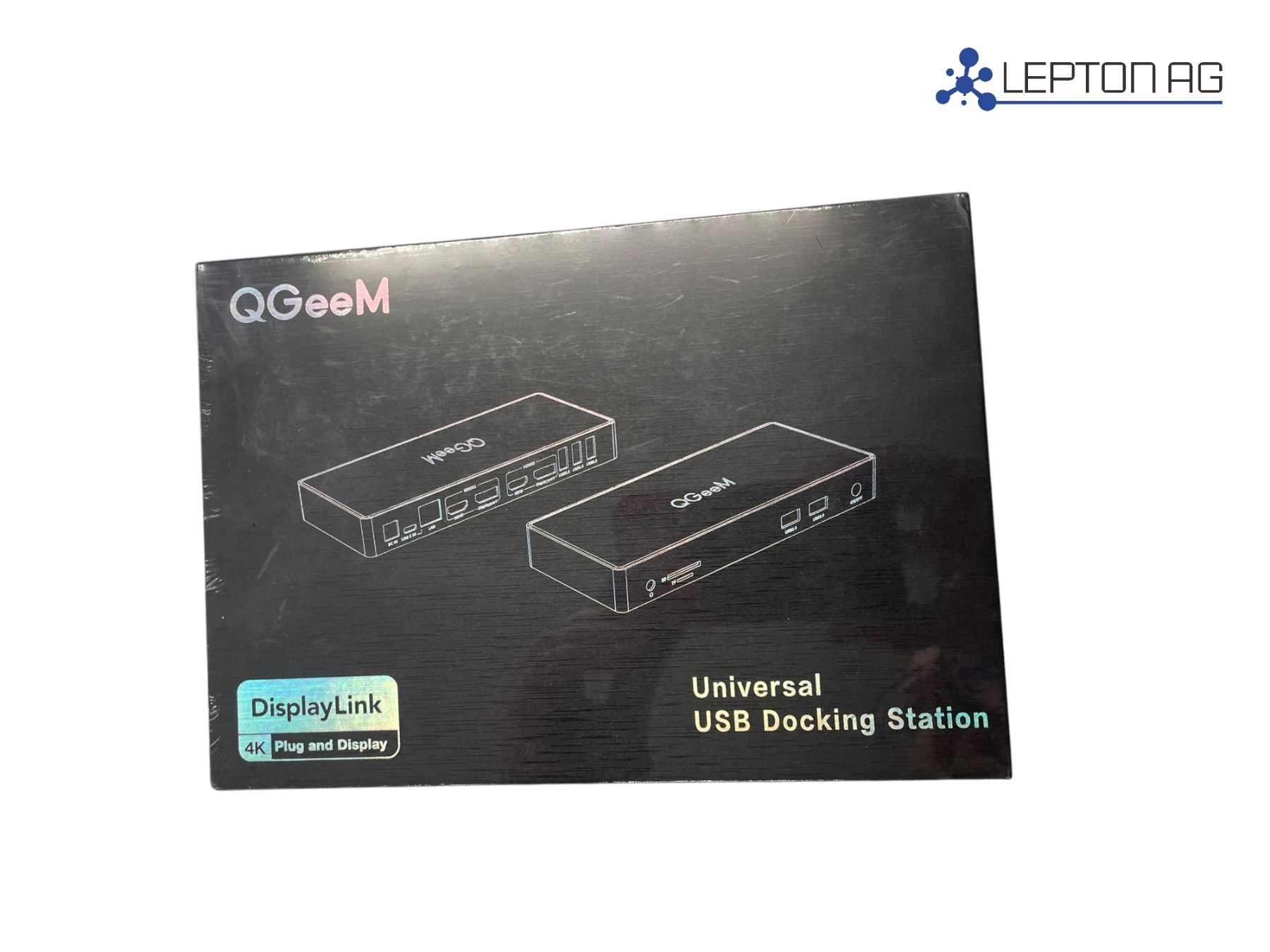 Docking station: QGeeM Universal Docking Station 4K/Display Link – Nuovo e nell'imballaggio originale da Niederdorf venduto da LeptonAG 1