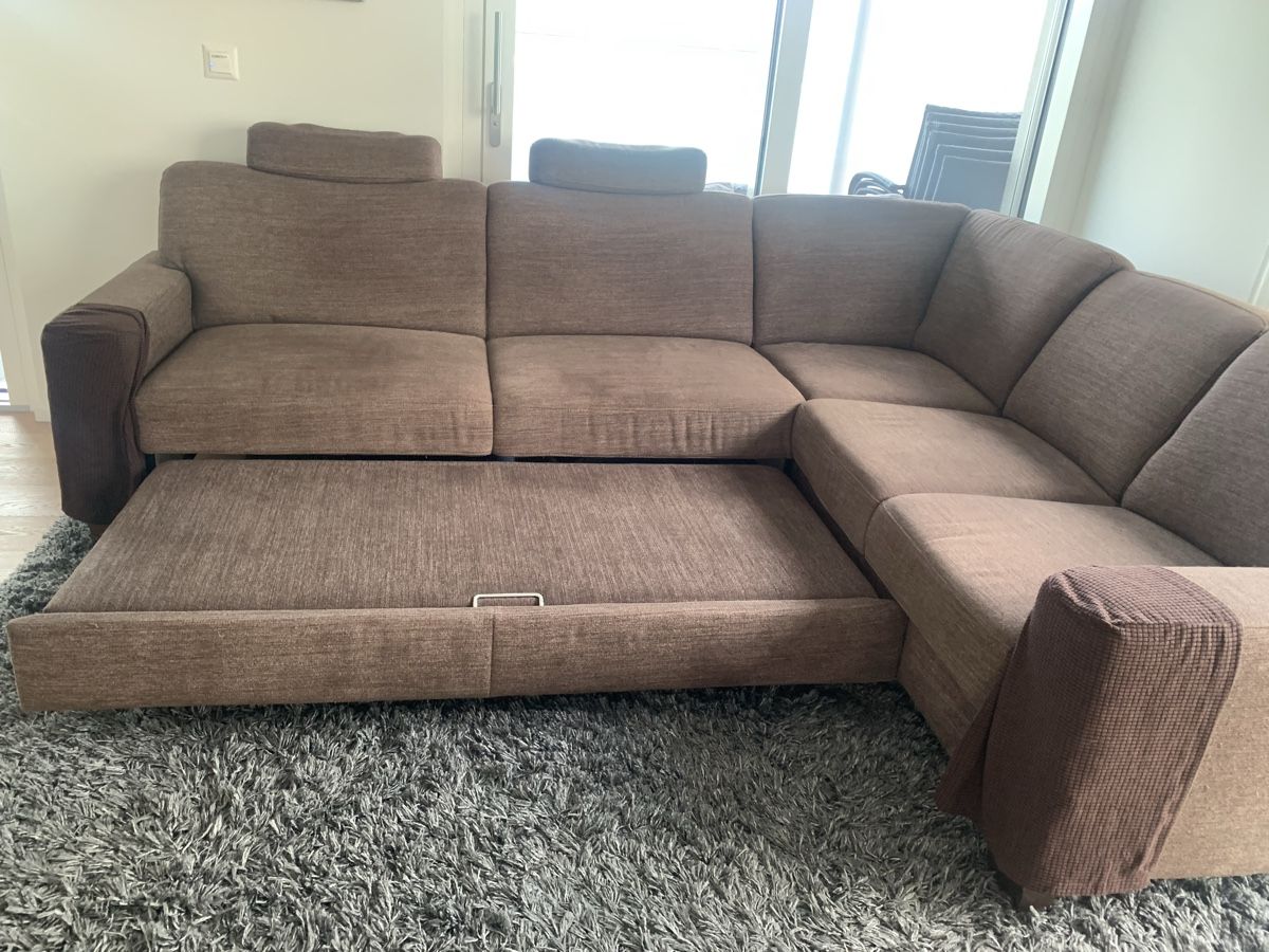 Divani: Ecksofa braun mit Schlaffunktion (Siehe Fotos) – Usato da Immensee venduto da vgitter 4