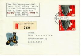 Brief, Zivilschutz mit Illustration