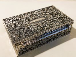 hochwertige Schmuck Schatulle Box Dose Silber aus Nachlass