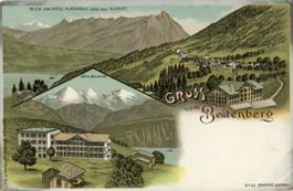 Beatenberg   BE  mit Hôtel BELLEVUE     ca. 1 9 0 0