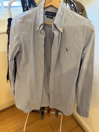 Ralph Lauren Custom Fit Oxford Hemd Hellblau Gr. M – wie neu
