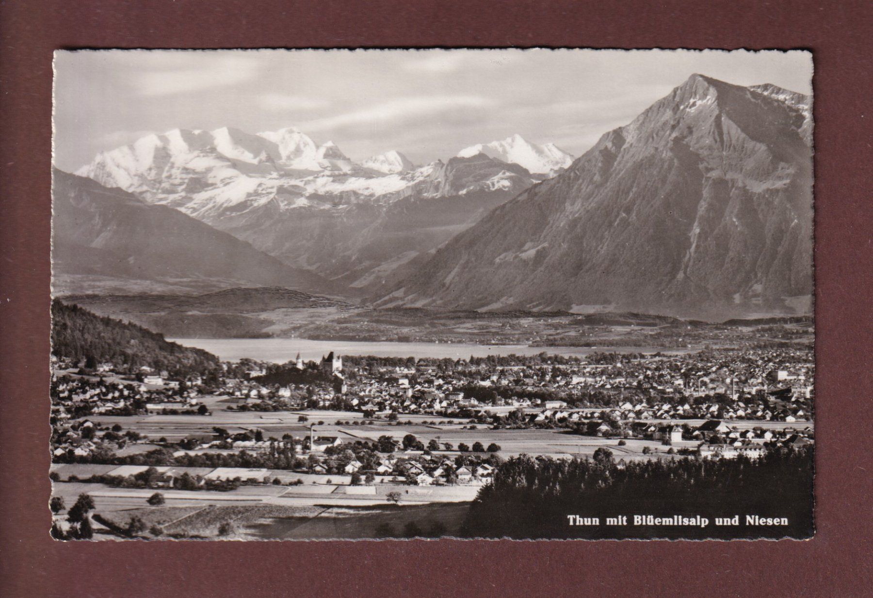 Ansichtskarten: THUN - Blümlisalp - Niesen - 1950 – Gebraucht aus Pully von nicecards-shop