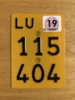 Mofanummer Nummernschild Mofa Töffli Luzern LU 115 404