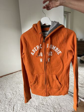 Orange Abercrombie & Fitch Zip-Hoodie, Grösse M