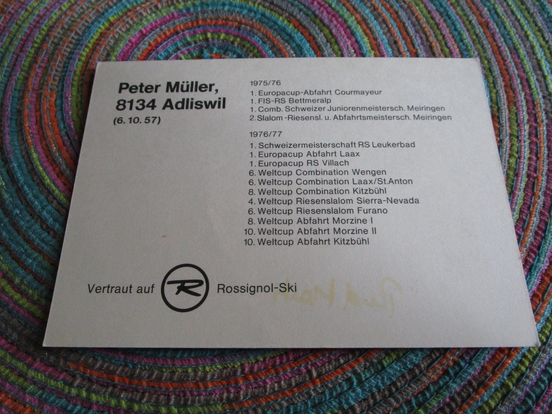 Autografi: Peter Müller Skirennfahrer – Usato da GUTENSWIL venduto da Alpina6 1