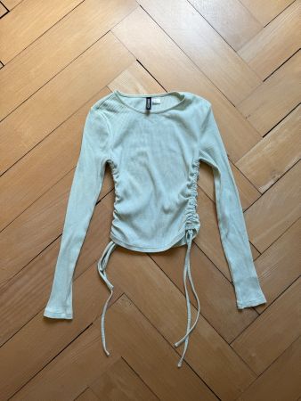Langarmshirt mintfarben gerippt XS