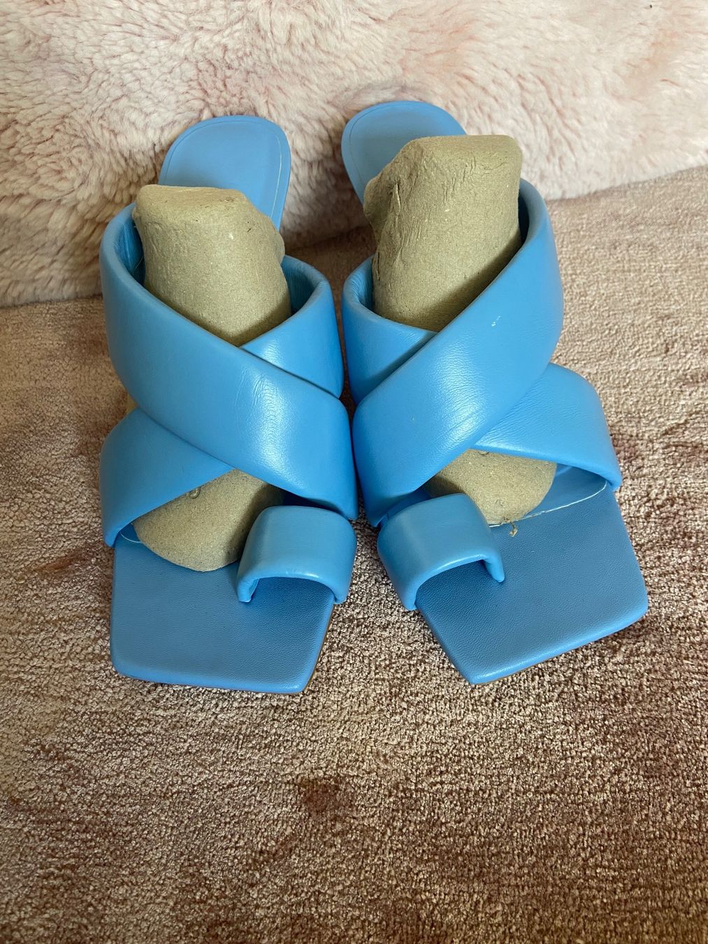 Zara Scarpe da donna: Blaue Leder Sandaletten Gr.40 Absatz 9 cm – Usato da Ostermundigen venduto da Natalia1973 3