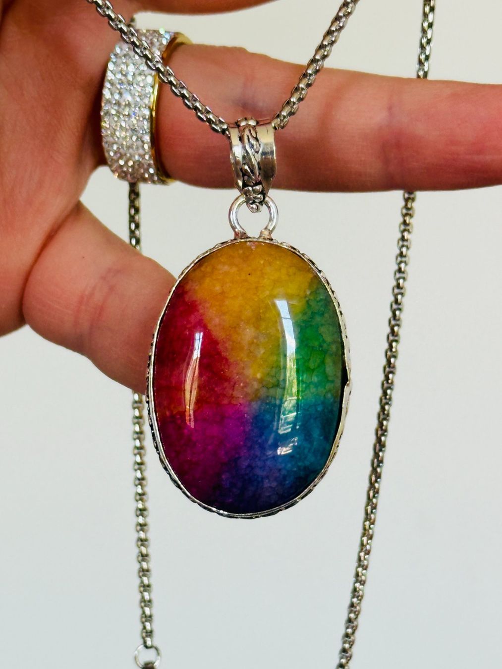 Catenine: Rainbow Solar Quartz Gemstone Ethnic Jewelry – Nuovo e nell'imballaggio originale da Genève venduto da AGBERG 6