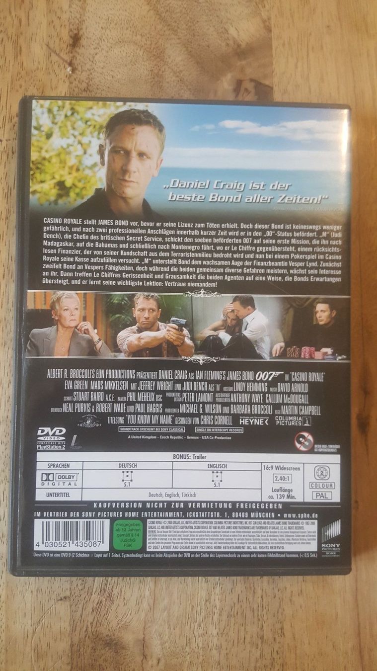 Tutti i DVDs: DVD 007 James Bond Casino Royal – Usato da Dierikon venduto da sanpaplo 1