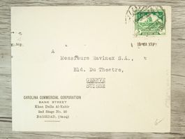 TR65 Enveloppe + Timbre Iraq 1946