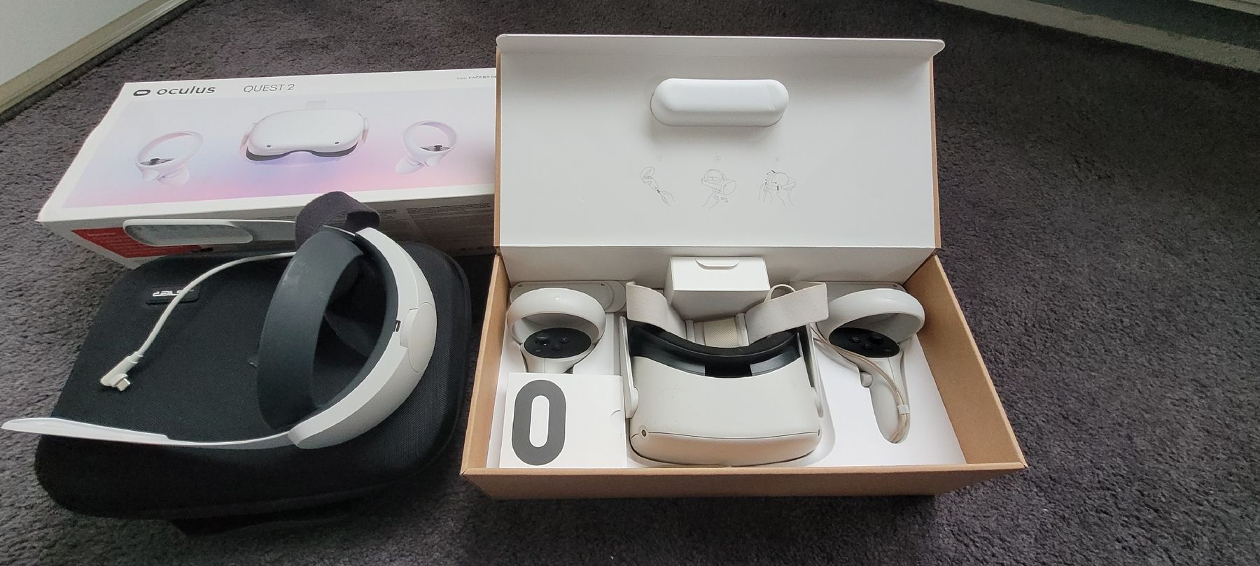 Meta VR Brille: Meta Quest 2 mit Elite Strap (2. Akku), Case & Ladegerät – Gebraucht aus Grindelwald von Ada_jb8l 1