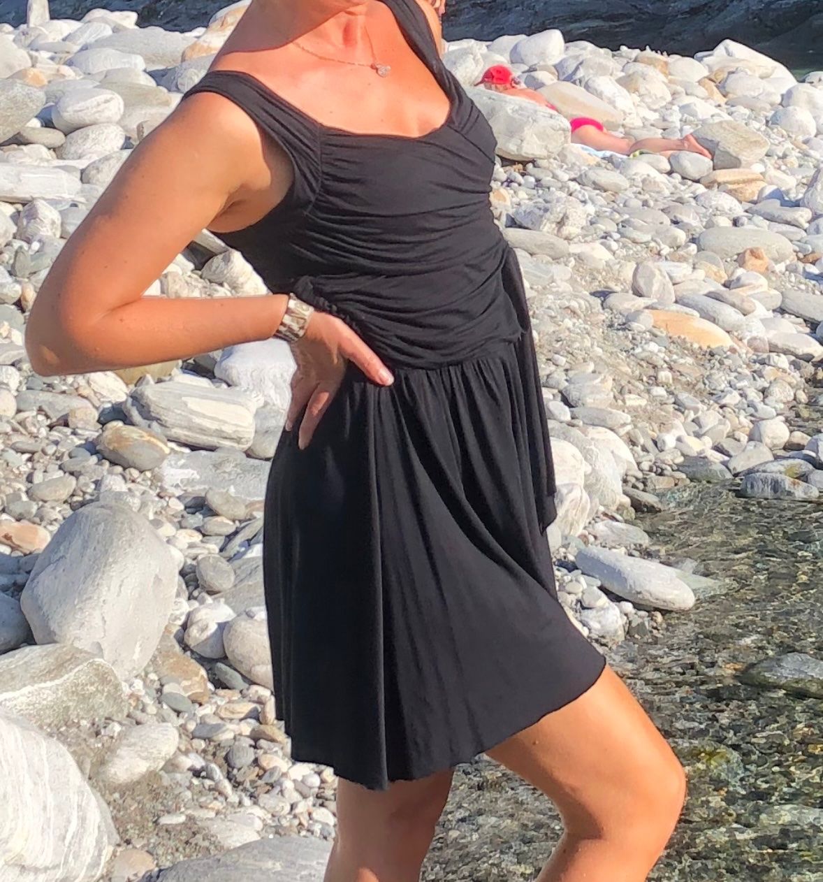 Kleider: Abito Con molti drappeggi di cotone-M/L – Gebraucht aus Gordevio von LanaZimm 1