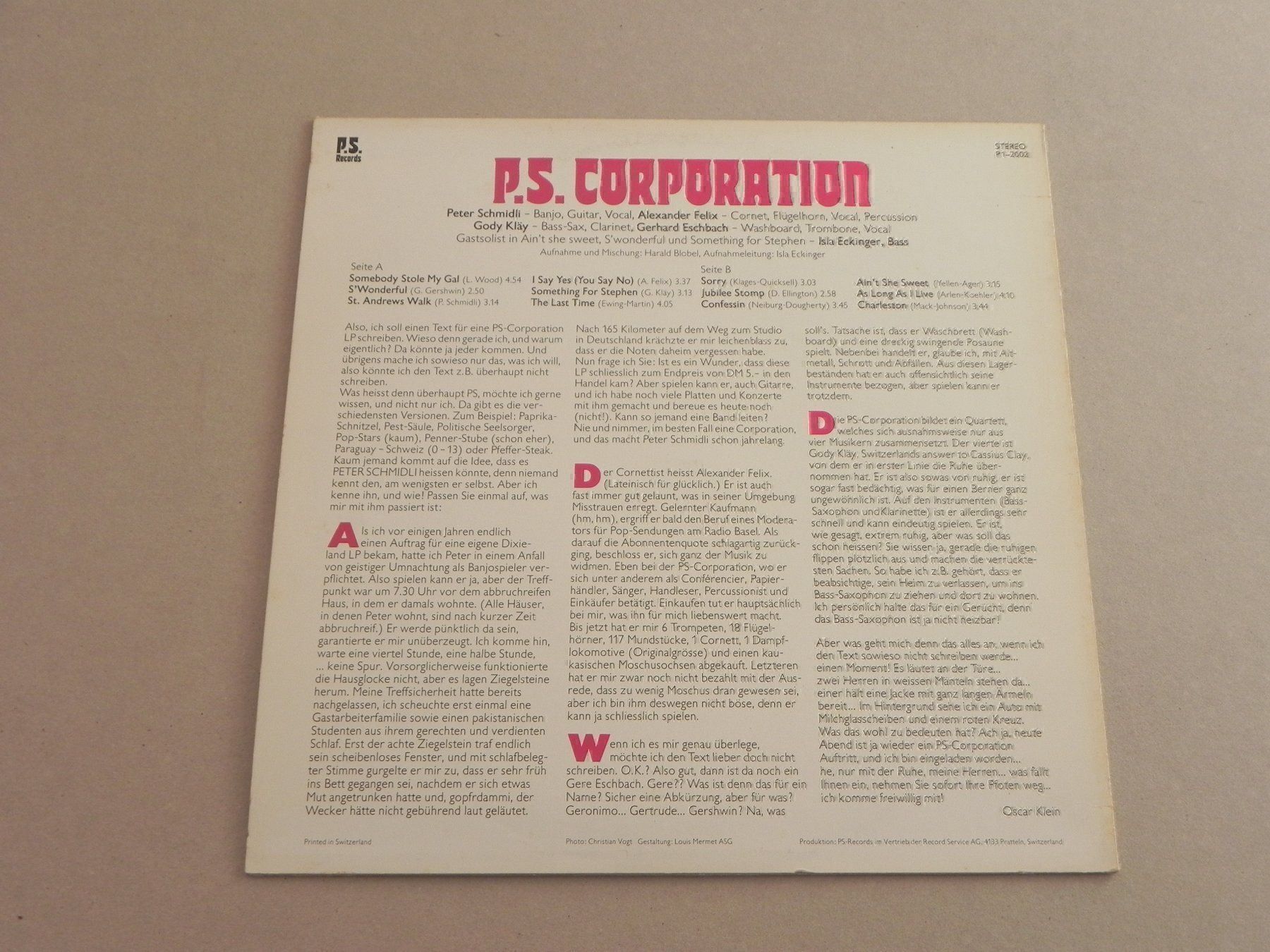 Dischi in vinile: LP CH Jazz Dixie P.S. Corporation 1978 – Usato da Siebnen venduto da krimsie 1