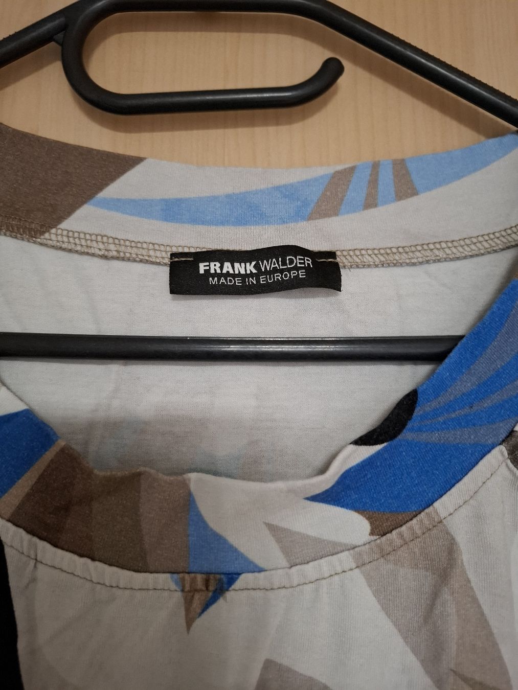 T-shirt: Frank Walder Halbarmshirt Gr. 48, blau-beige – Usato da Urtenen-Schönbühl venduto da nerdgirl 1