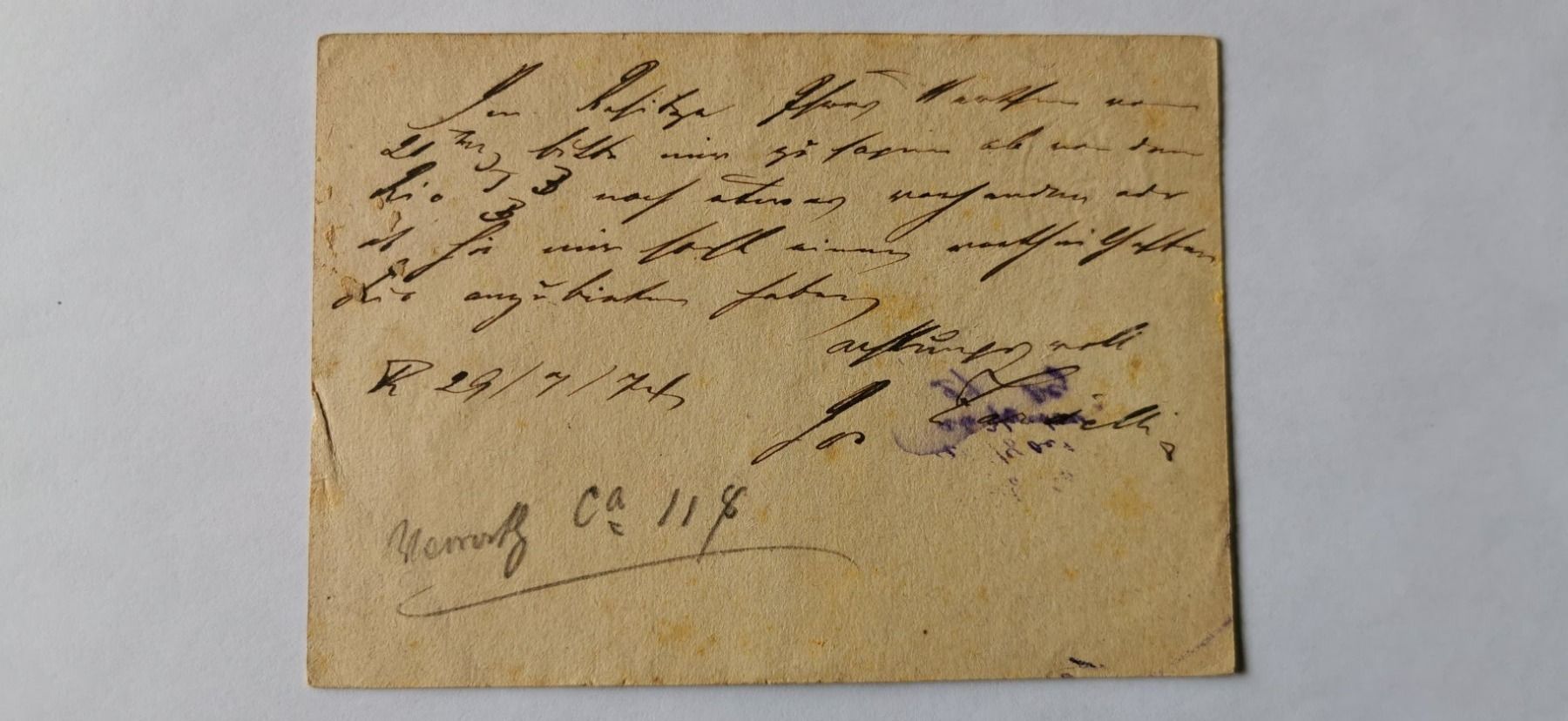 Alle Briefmarken: Carte Correspondance 1874 – Gebraucht aus Aadorf von Chnorli-Furz 1