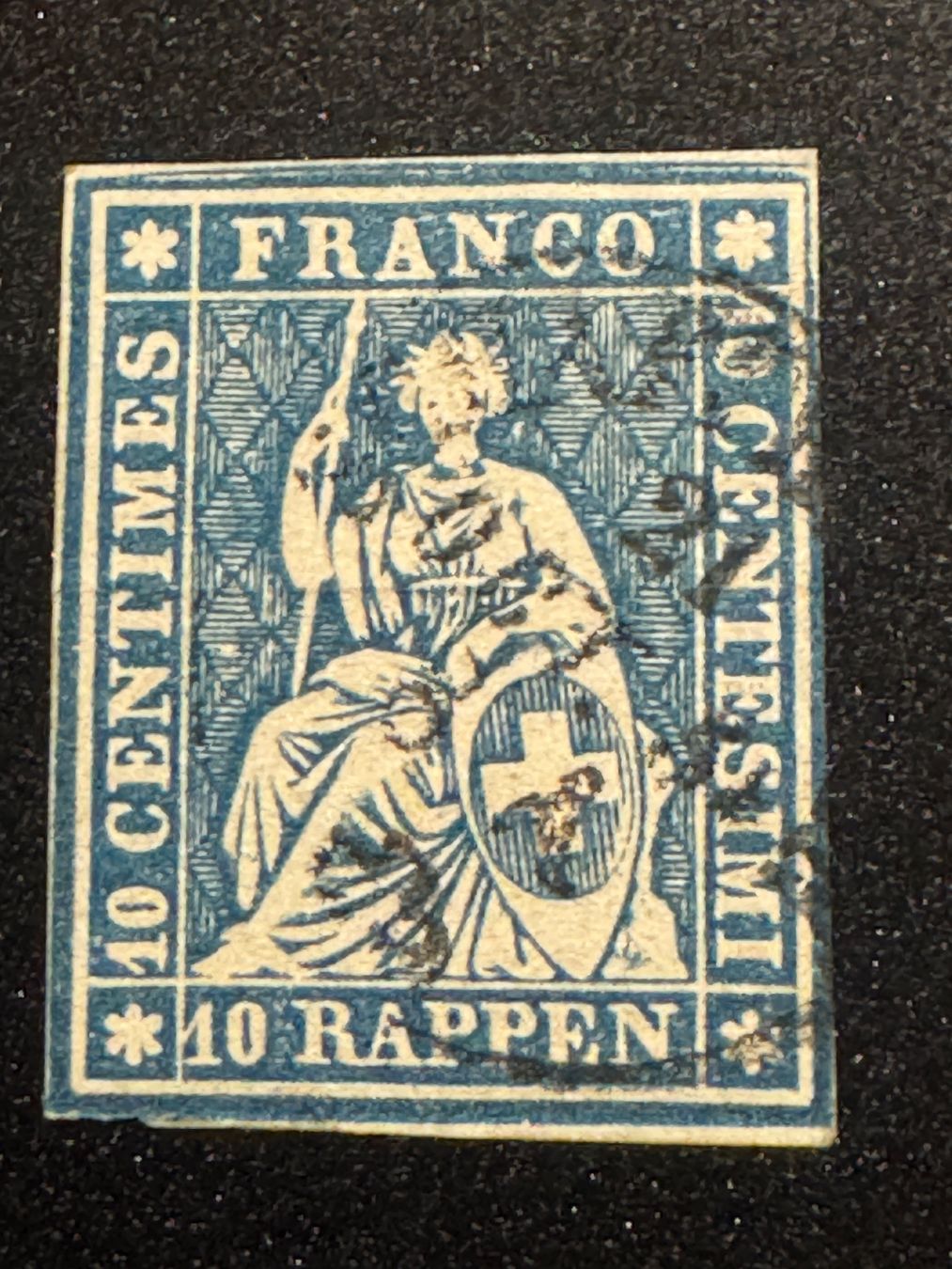 Alle Briefmarken: Schöne Strubel Marke – Gebraucht aus Uster von Briefmarken