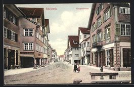 Rheineck, Hauptstrasse mit Buchbinderei 