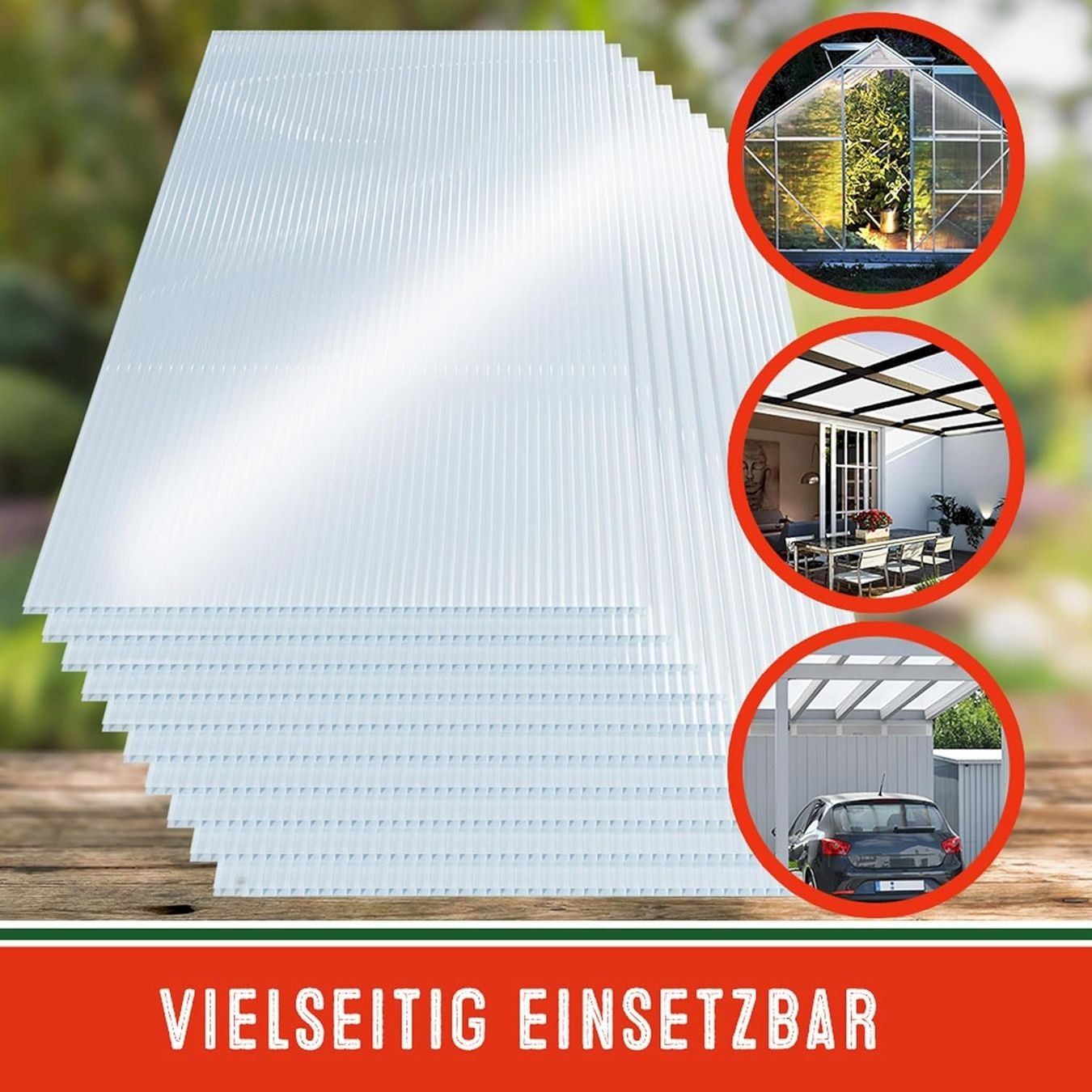 Pareti & Soffitti: 10x Polycarbonat Hohlkammerplatten – Nuovo e nell'imballaggio originale da Amriswil venduto da JaJa-Express 3