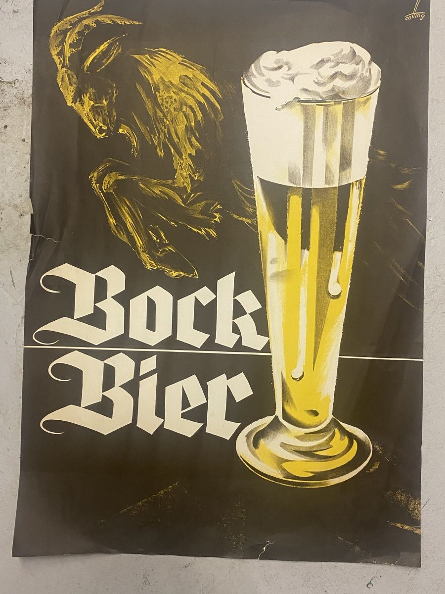 Foto & Immagini: Altes Plakat Bockbier  – Usato da Mosnang venduto da Goldwasser