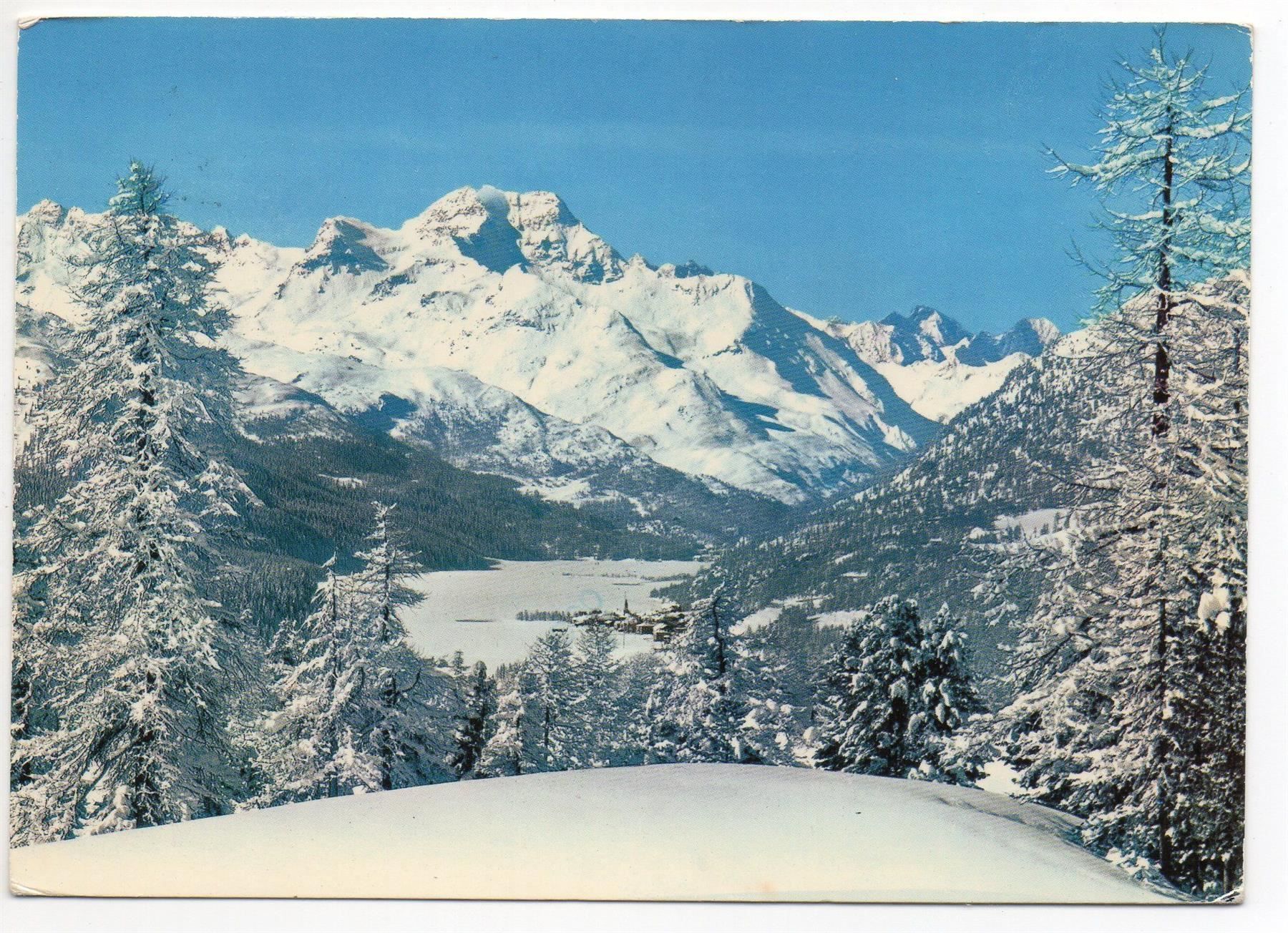 Cartoline postali: OBERENGADIN Blick gegen Silvaplana – Usato da Jona venduto da philajona