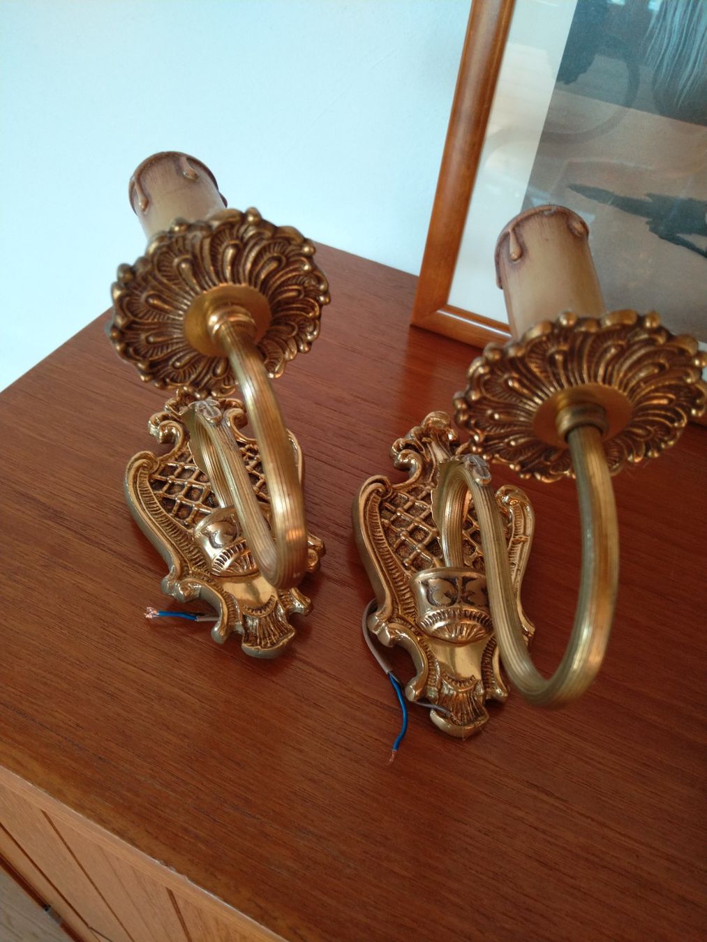 Lampes: 2 Messing Wandlampen – D'occasion à La Sage par Blumenstrauss1 2