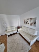 Ledersofa 2er und 3er weiss Rindsleder