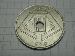 Belgien 25 Centime, 1939 Legende - 'BELGIQUE - BELGIE'