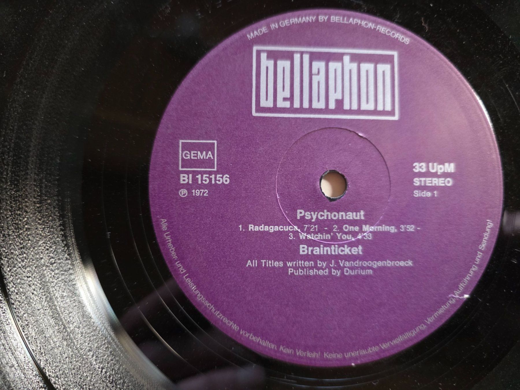 Dischi in vinile: Vinyl LP - Brainticket - Psychonaut 1972 – Usato da Walterswil BE venduto da Lonitti 3
