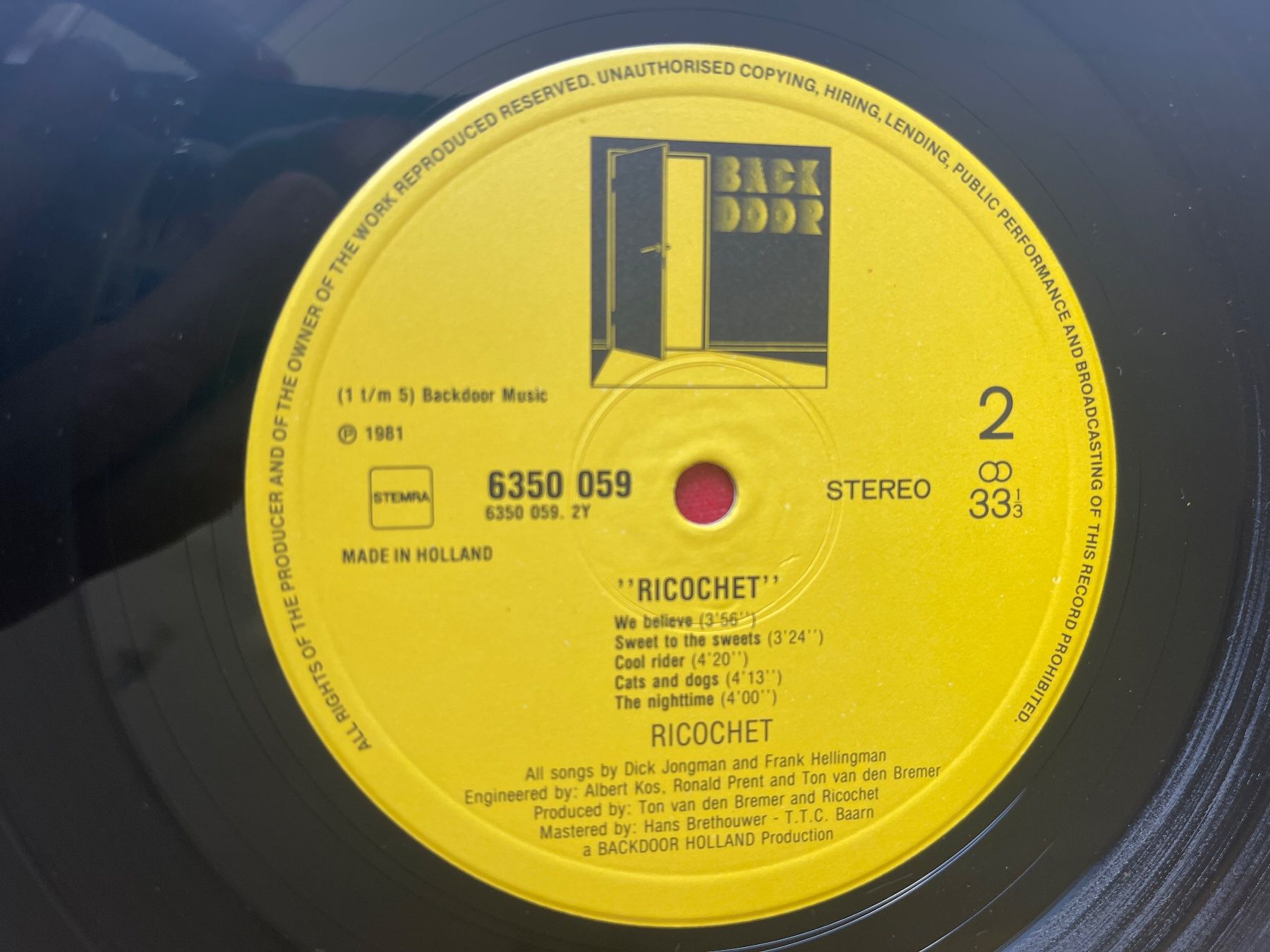 Dischi in vinile: A507/Ricochet – Usato da Frutigen venduto da Philippe_jsp 2
