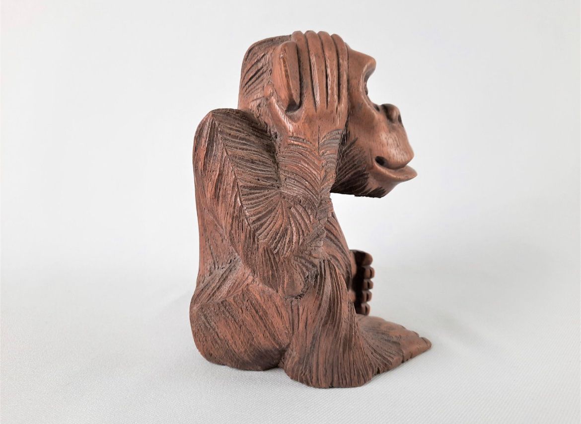 Sculture & Statue: Wooden Monkey Figurine🙉 – Usato da Seuzach venduto da Wolf936 1