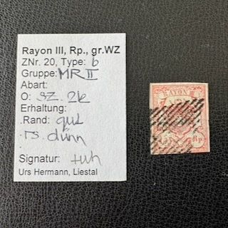 Tutti i francobolli: Rayon III 1852, gestempelt, geprüft – Usato da Stallikon venduto da HILDECH1