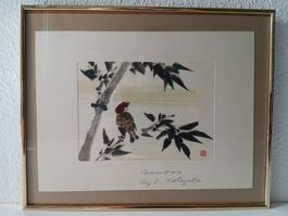 EIICHI KOTOZUKA (JAPAN) Bamboo (& sparrow) by E. Kotozuka