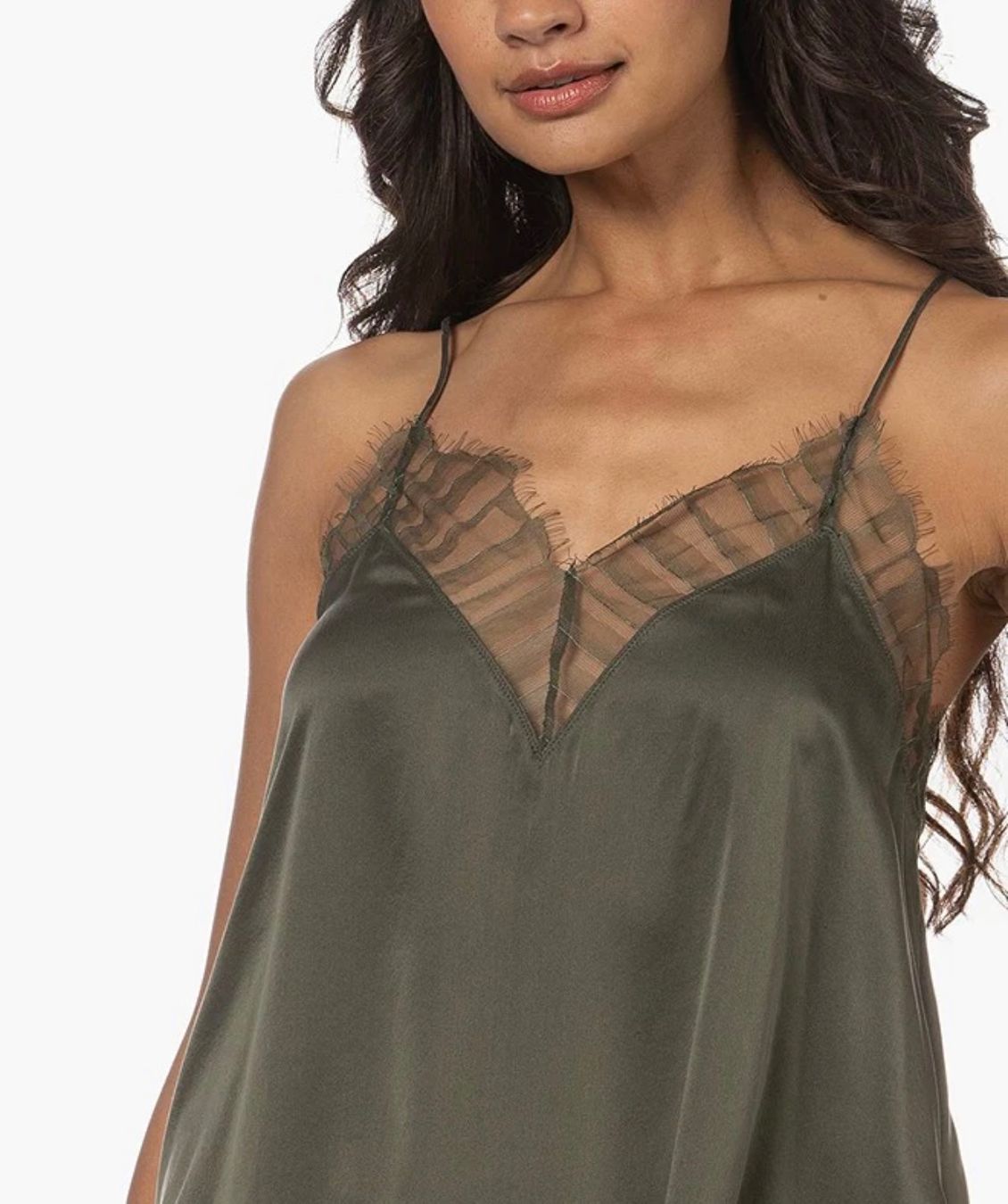 Iro Top: IRO BERWYN - TOP - ARMY OLIVE NIGHT – Nuovo e nell'imballaggio originale da Zürich venduto da luxuryoutlet1