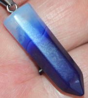 Halskette X-99V – Säule – Onyx Blau – 3,3 cm