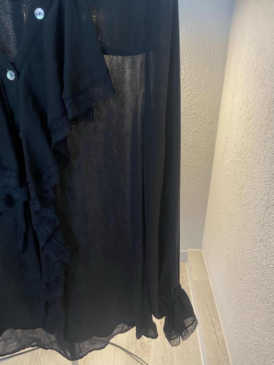 Blusen: Elegante schwarze Bluse mit Spitzen, Grösse M – Neu (gemäss Beschreibung) aus Meierskappel von Hala03 5