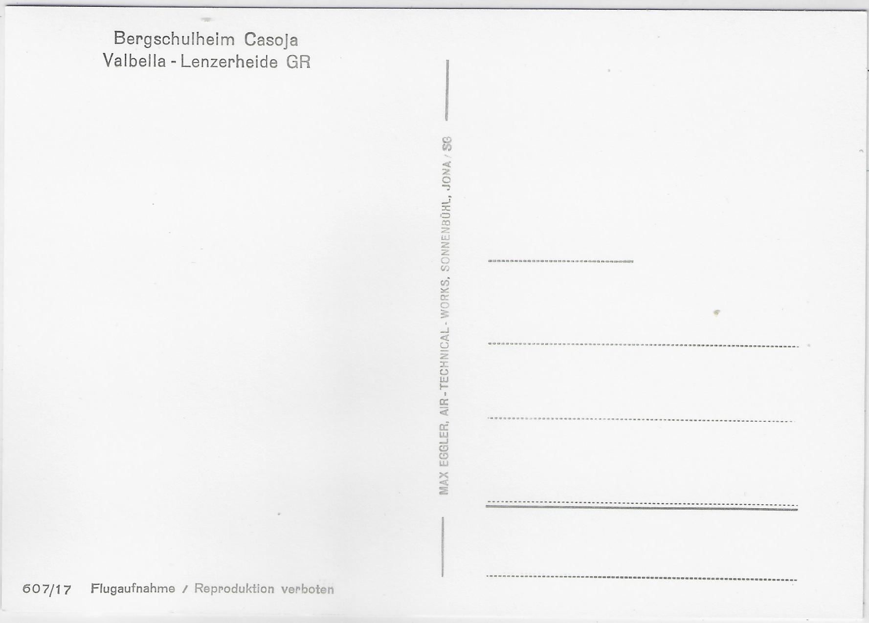 Cartes postales: Bergschulheim Casoja - Valbella- – Antique à Ettingen par Kartenplanet 1