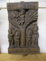 Afrikan. Relief-Kunst Schnitzerei Holz evtl. Indien / Asien