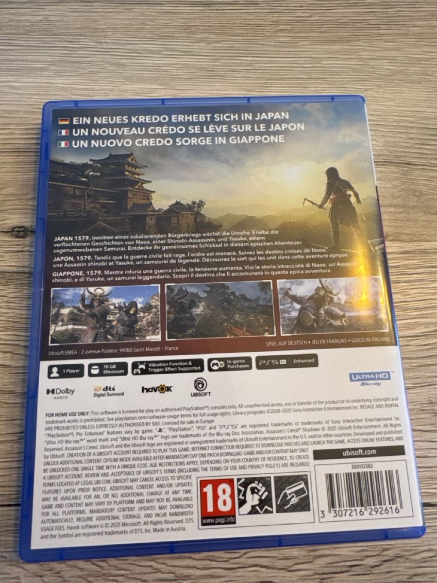 Spiele: Jeu PS5 Assassin's Creed Shadows – Gebraucht aus Courrendlin von jay_lkn6 2