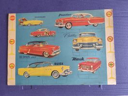 Papier Plakat alt mit Amerikaner Autos (54/780)