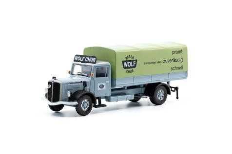 Saurer Modellini d'auto: SAURER S4C PLANE WOLF CHUR 1:87 ACE – Nuovo e nell'imballaggio originale da Suhr venduto da Moebelsiralfred