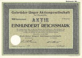 Gebrüder Unger AG, Chemnitz - 1928