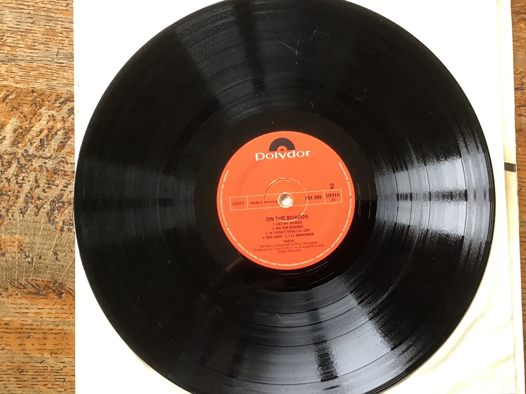 Vinyles: LP Taste/Rory Gallagher On the Boards – D'occasion à Fully par Ruby97 3