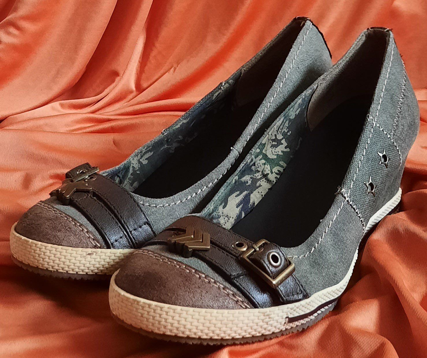 Cube Scarpe da donna: CUBE Keilabsatz Ballerina "Jeans" Gr. 39 – Nuovo (secondo la descrizione) da Seuzach venduto da VT-Collections2 3