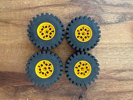 4x LEGO Technic Räder 20x30 Gelb/Schwarz – 4266c02